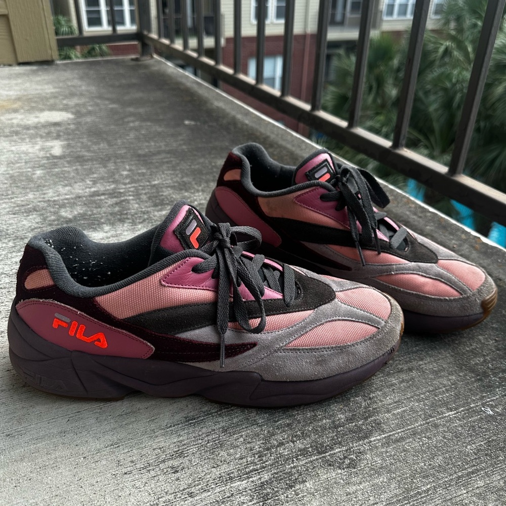 Fila Black and Pink Athletic Shoes